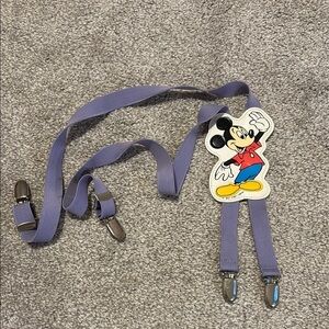 Vintage Mickey Mouse purple child suspenders